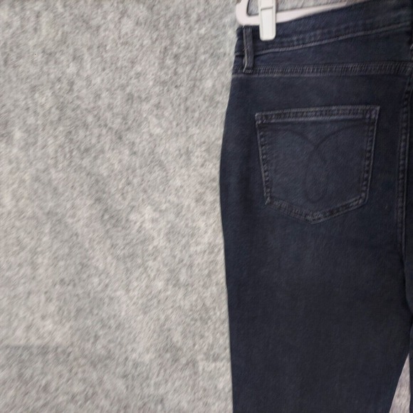 Calvin Klein Women Jeans 32 Cut Off Kick Boot Stonewash Black Stretch casual - Picture 8 of 12